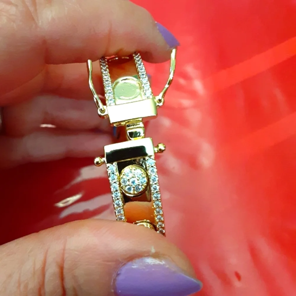 Stainless steel bangle 18kt gold plated - Picture 9 of 9